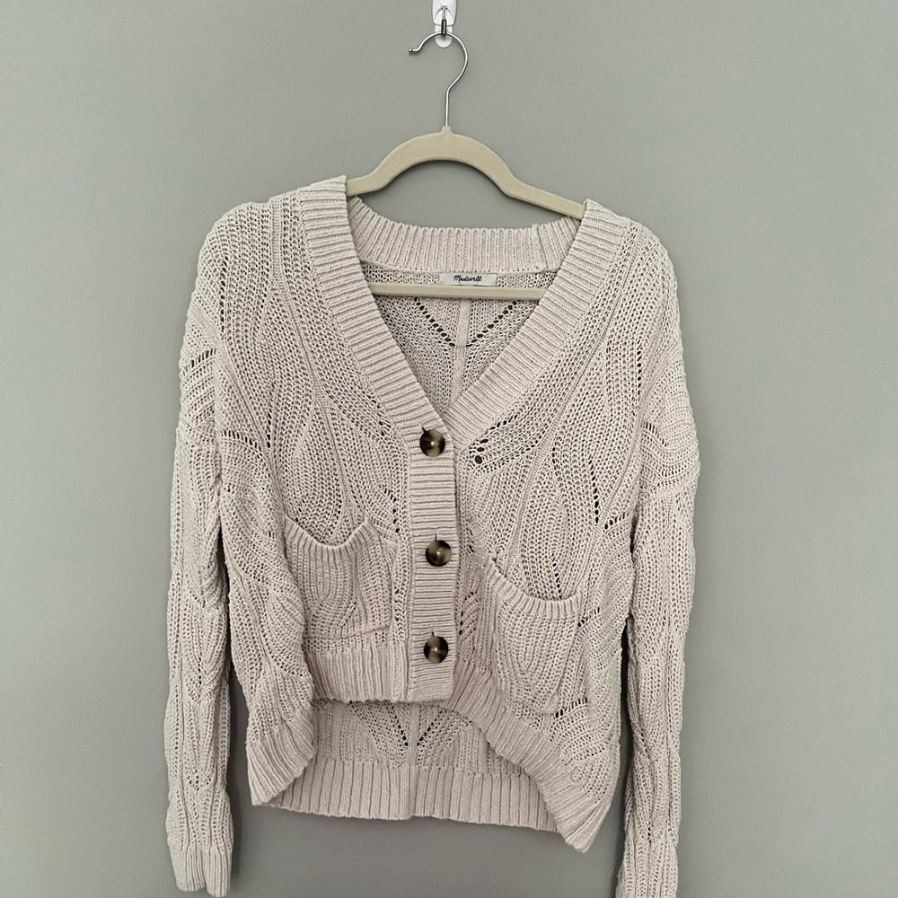 Madewell Cream Knitted Cardigan
